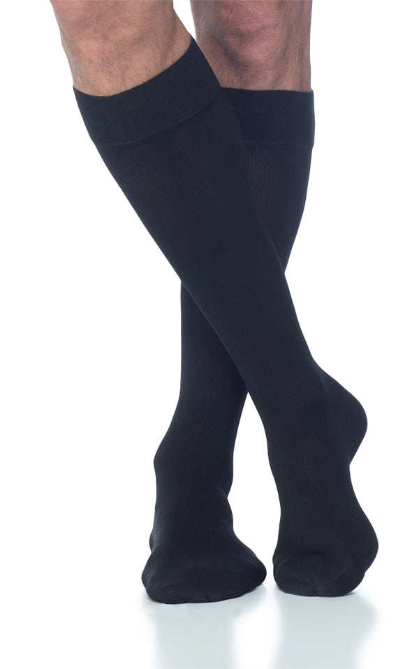 Sigvaris - 230 Men's Cotton Knee-High with Silicone Band Grip-Top 30-40 mmHg