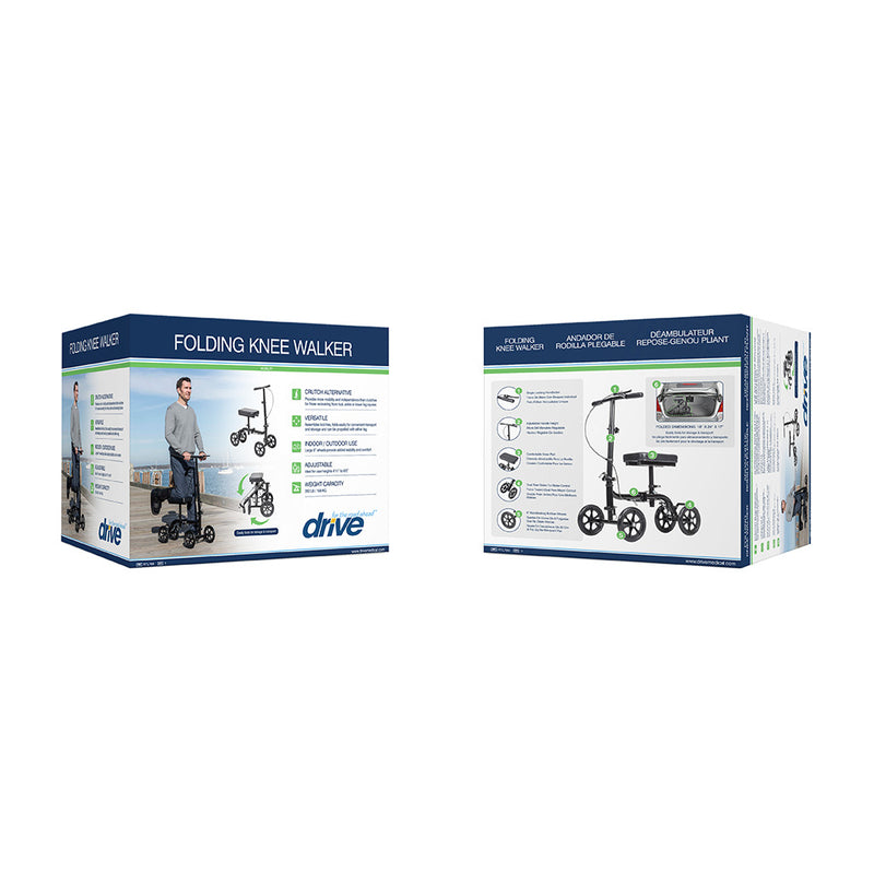 Drive Medical - Steerable Folding Knee Walker Knee Scooter