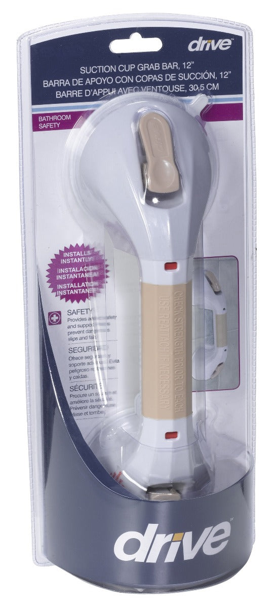 Drive Medical - Grab Bar White & Beige 12"